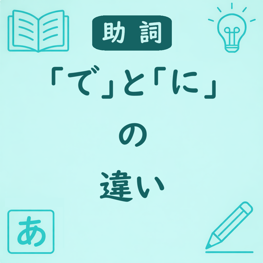 【助詞】「で」と「に」の違い|意味・使い方と動詞で決まる使い分け | 日本語ミステイクガイド